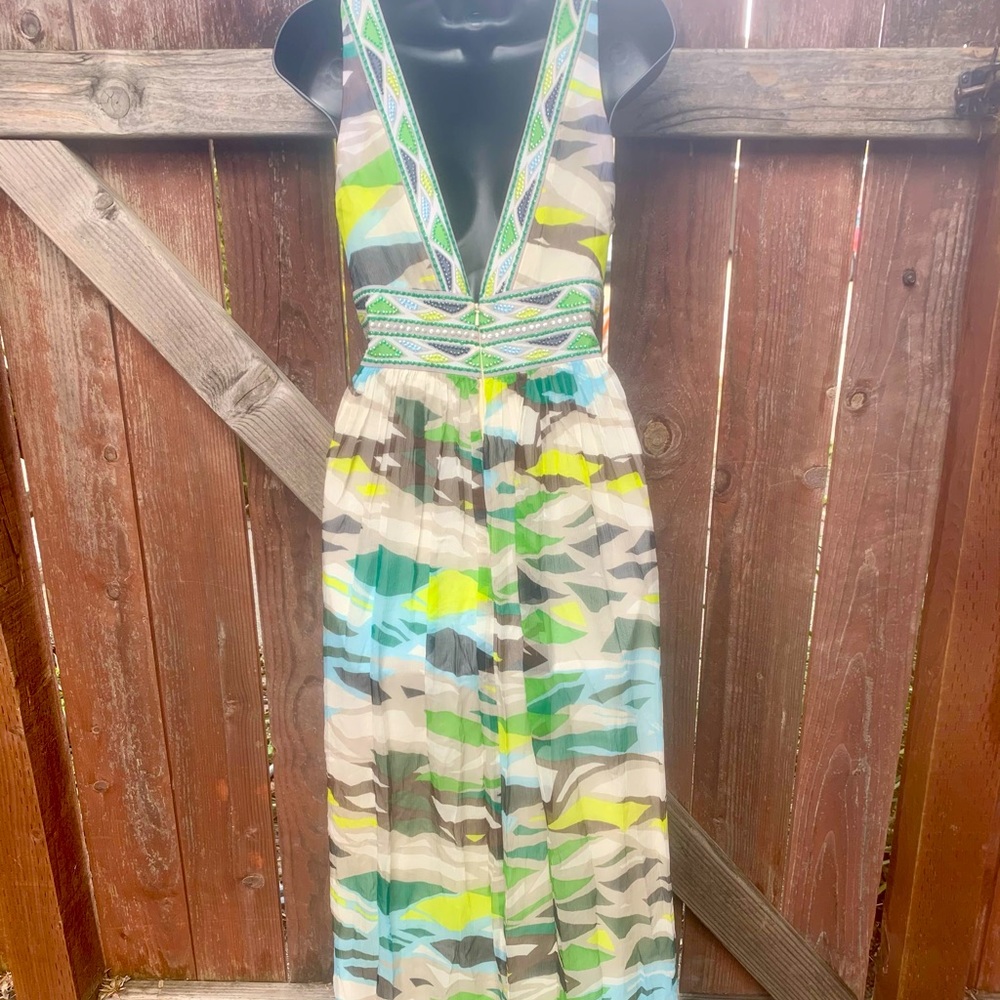 BCBG Maxazria long sleeveless dress. Size 10.